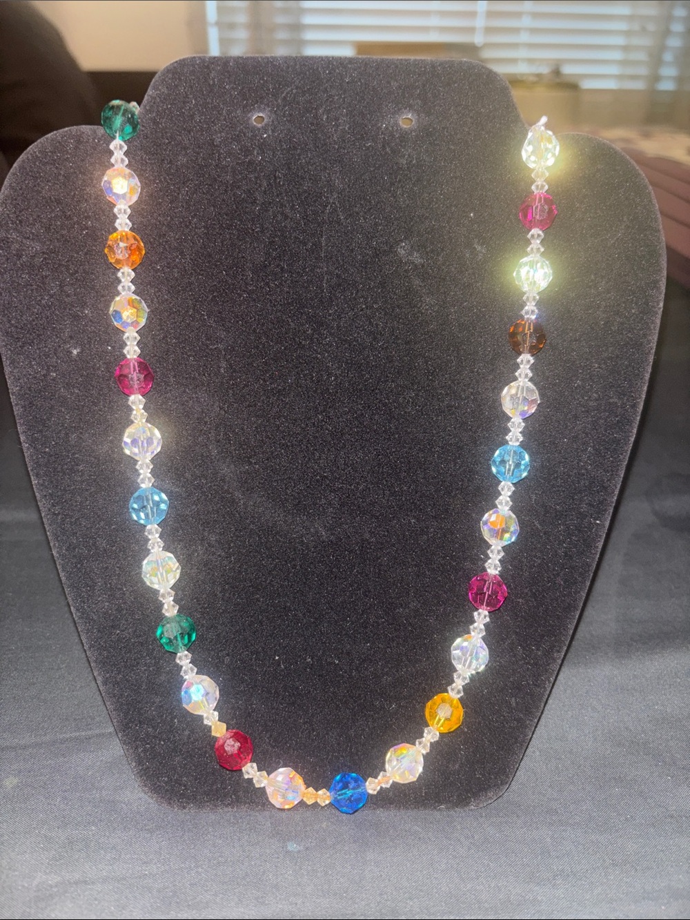 Multicolor Crystal Beaded Necklace -